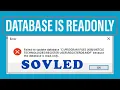 Failed to update database because the database is Read-only SOLVED
