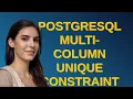 Dba PostgreSQL multi-column unique constraint and NULL values