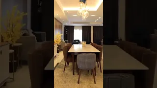 ديكور شقة مودرن مساحة كبيرة دوبلكس ريسبشن ٣ قطع 