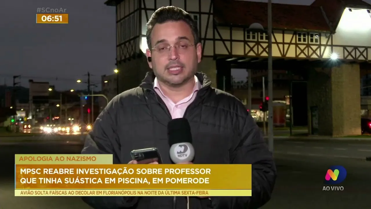 MPSC reabre investigação sobre professor que tinha suástica em piscina em Pomerode