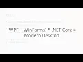 WPF WinForms NET Core Modern Desktop - Oren Novotny