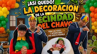 Así quedó Nuestra VECINDAD🏘️del CHAVOpara las Fotos…💚❤️Cada quien se tomó MUY enserio su Personaje🛢️