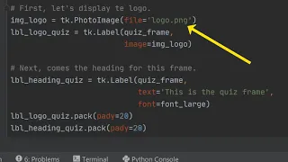 Python 039 - Swapping between frames