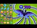 How far can Every GOD BOOSTED PARAGON Get? (Bloons TD 6)