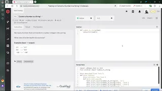 Codewars task Convert a Number to a String on the Python 8 kyu