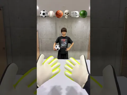 キーパーキャッチチャレンジ⚽️⚾️🏀💀