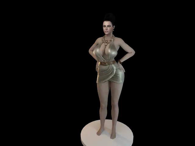 Curvy Woman in a Stylish Short Dress v2 video thumbnail
