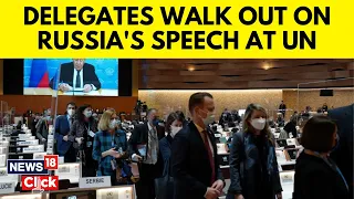 Geneva UNRC | Dozens Of Delegates Walk Out Of Russia's Speech to UN Rights Council | N18G | News18