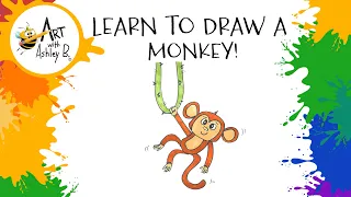 How to Draw a Monkey Guided Drawing for Kids