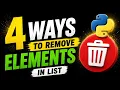 4 Ways to Remove Elements from a Python List remove pop clear del Easy