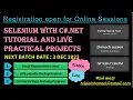 Selenium with C NET Tutorial live Practical projects Online Sessions BATCH START 7 JAN 2023