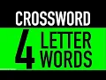 Crossword Puzzles with Answers - Guess the 4 Letter Words General Knowledge Trivia Quiz