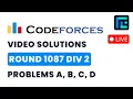 Codeforces Round 1087 Div 2 Solutions - A to D by Vibhaas TLE Eliminators