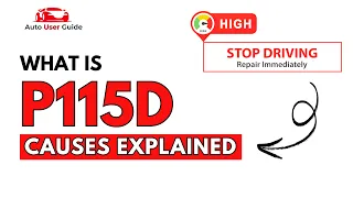 What is P115D Engine Error Code Causes Explained