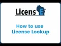 LicensE - How to use License Lookup has no sound