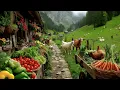 Lagu Life in a Traditional Swiss Farm - Morning Milking, Harvesting Fruits, Vegetables, Livestock Routine