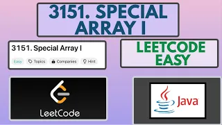Leetcode 3151 Special Array I Easy Java Solution