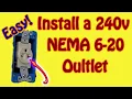 How to Wire 240V Outlet for Air Compressor - NEMA 6-20 12-2 Wire 20 AMP Breaker Step-by-Step