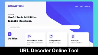 URL Decode Online Tool bulkwebtools io