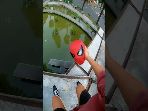 SPIDERMAN MASK WITH PARKOUR #tobypk #spiderman #parkour