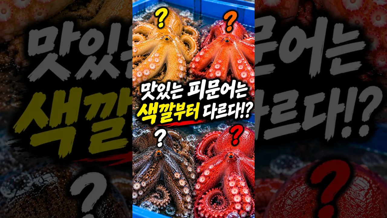 문어 살 때 무조건 색깔부터 보세요!!