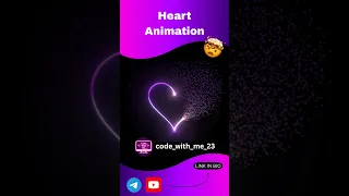 Glowing Heart Animation using HTML CSS JS Particle Effect Love Animation