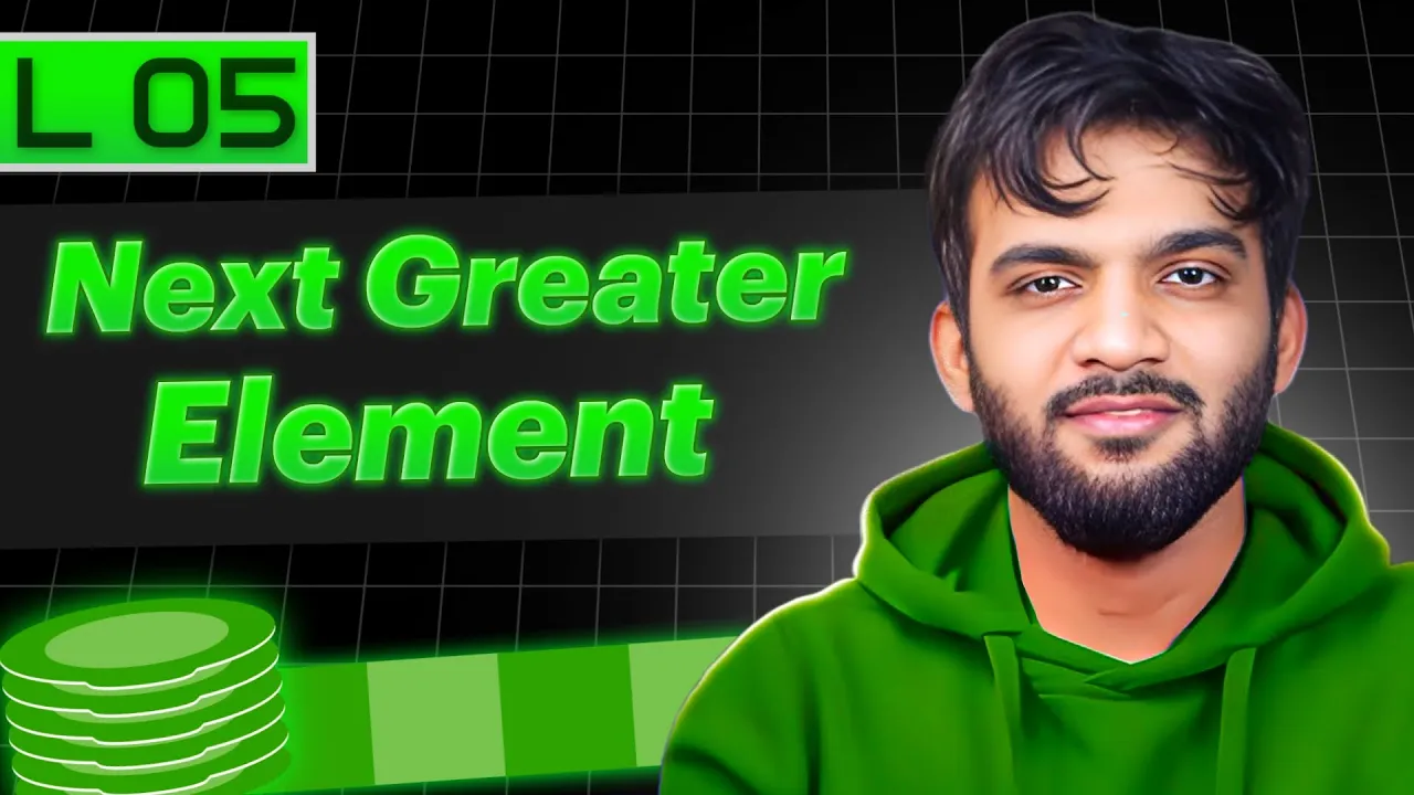 L5. Next Greater Element | Stack and Queue Playlist - YouTube thumbnail
