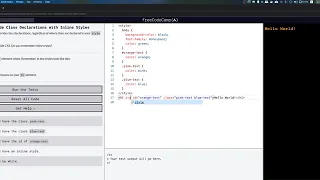 freeCodeCamp Override Class Declarations with Inline Styles