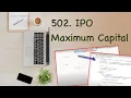 4 Two Heap Leetcode 502 IPO Maximise Capital