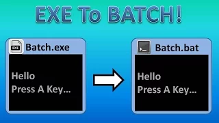 EXE to BAT Easy No Converter Needed