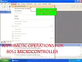 ARITHMETIC OPERATIONS FOR 8051 MICROCONTROLLER USING KEIL uVISION