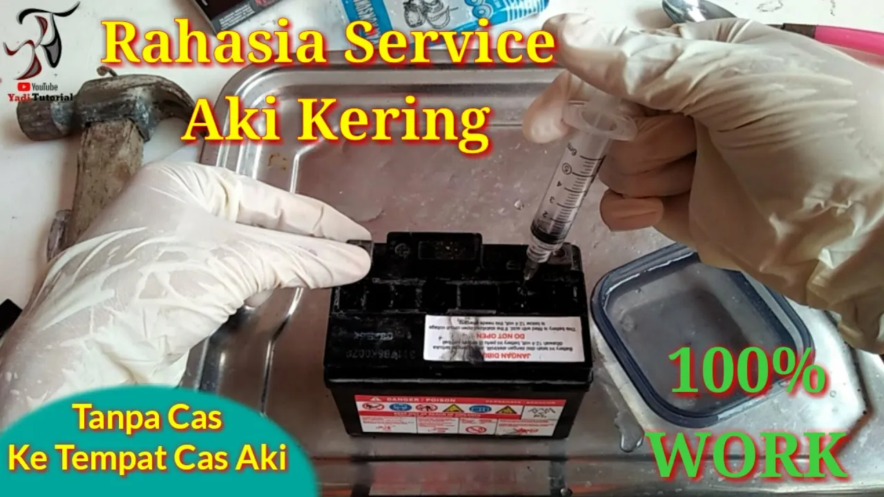 Cara Pengisian air aki pada aki kering