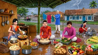 Barish Me Garib Ki Rasoi Poor Family Kitchen Cooking Tasty Food in Rain Hindi Kahaniya Moral Stories
