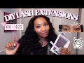 DIY LASH EXTENSIONS AT HOME Quick Easy Beginner Friendly I Lash Clusters