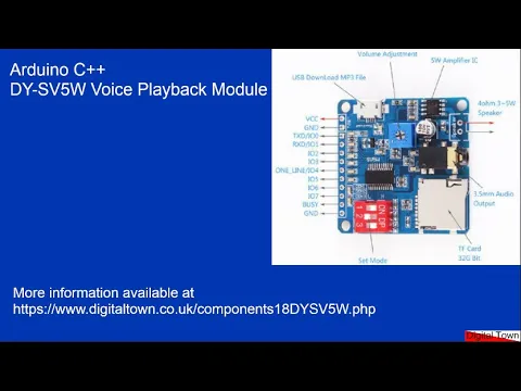 Download MP3 Arduino C++ DY-SV5W MP3 Player with Uno or Mega 2560