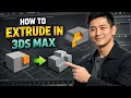How to EXTRUDE in 3ds Max Step by Step