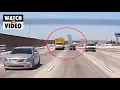 Dash-cam footage shows a plane crash-land on California freeway