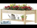 GHWIE Raised Garden Bed with ShelfElevated Wooden Planter Box with LegsGarden Planter Review