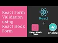 React Form Validation Using React Hook Form Tamil