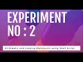Experiment No 2 Arithmetic and Looping Statements using Shell Script