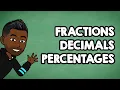 Simple Fractions to Decimals Percentages