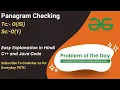 Panagram Checking Hashing GFG POTD C Java Code Kar Lo