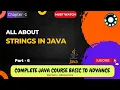 Strings in Java Ch-1 P-6 Complete Java Course for beginners in Hindi