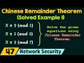 The Chinese Remainder Theorem Solved Example 1