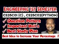 CS25C01 CS25C02 Important Questions With Best Study Plan And Model Question paper Engineering king