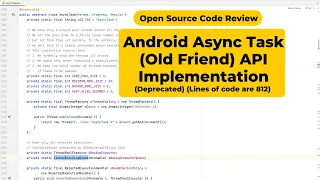 Android Async Task Old Friend API Implementation Deprecated Lines of code are 812