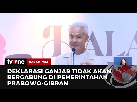 Ganjar Pastikan Tidak akan Bergabung dengan Pemerintahan Prabowo-Gibran