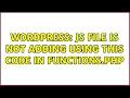 Wordpress Js file is not adding using this code in functions php