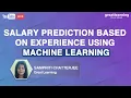 Salary Prediction based on experience using ML Machine Learning project Great Learning