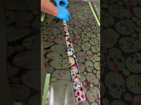 Hydro Dipping Baseball Bat #satisfying #satisfyingvideo